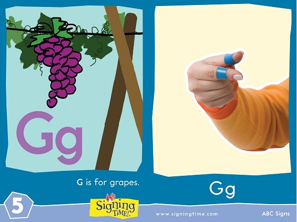 G Letter Baby Sign Language ASL Dictionary USA